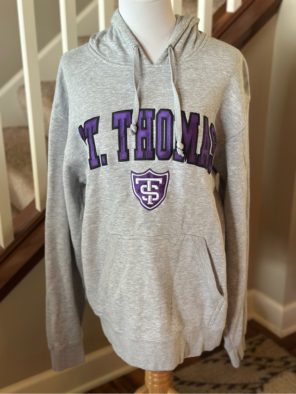 University of St. Thomas Hoodie in Heather Gray - D1026